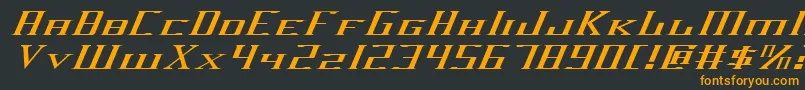 DarkwindExpandedItalic Font – Orange Fonts on Black Background