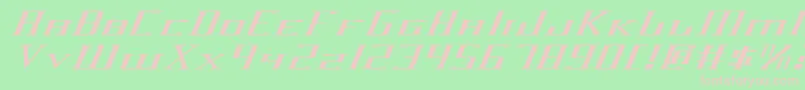 DarkwindExpandedItalic Font – Pink Fonts on Green Background