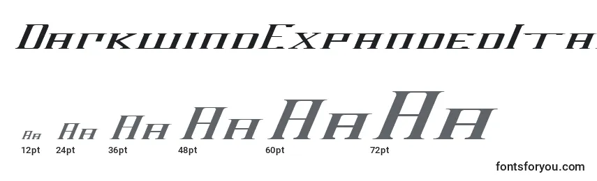 DarkwindExpandedItalic Font Sizes