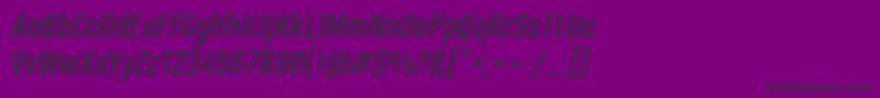 MarianinaFyMediumItalic Font – Black Fonts on Purple Background