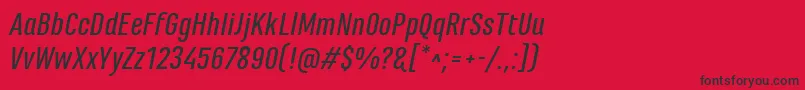 MarianinaFyMediumItalic Font – Black Fonts on Red Background