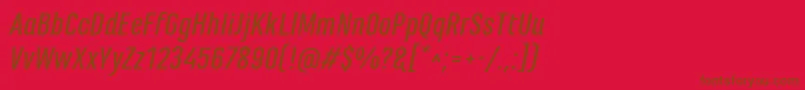 MarianinaFyMediumItalic Font – Brown Fonts on Red Background