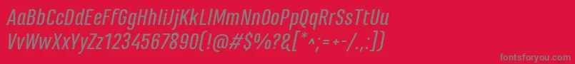 MarianinaFyMediumItalic Font – Gray Fonts on Red Background