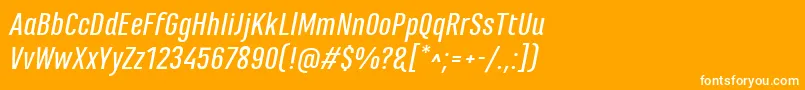 MarianinaFyMediumItalic Font – White Fonts on Orange Background