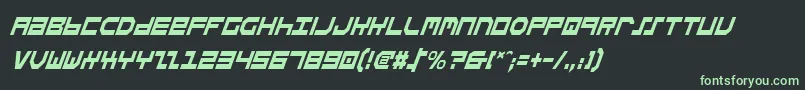 Шрифт StuntmanCondensedItalic – зелёные шрифты на чёрном фоне
