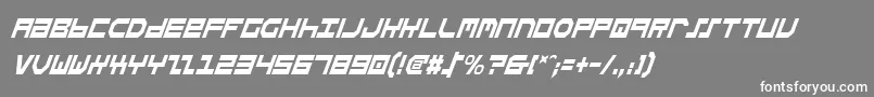 StuntmanCondensedItalic Font – White Fonts on Gray Background