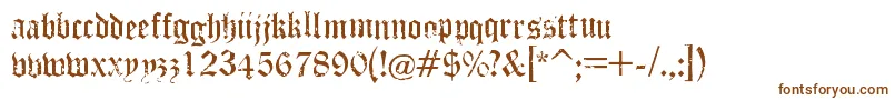 PuppeteerRegular-fontti – ruskeat fontit valkoisella taustalla