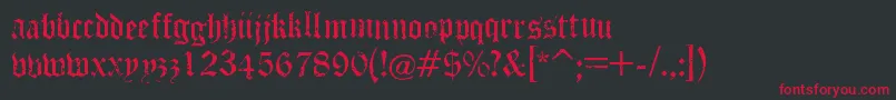 PuppeteerRegular Font – Red Fonts on Black Background