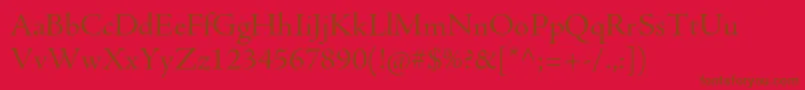 Police AjensonproSubh – polices brunes sur fond rouge
