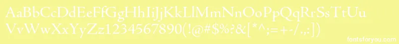 AjensonproSubh Font – White Fonts on Yellow Background