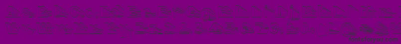 Erectll-Schriftart – Schwarze Schriften auf violettem Hintergrund