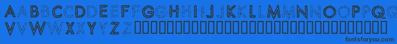 Spikcs Font – Black Fonts on Blue Background