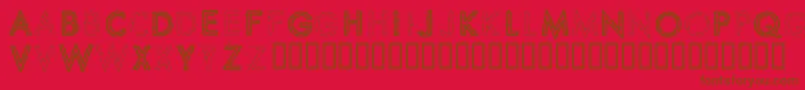Weitere Informationen zur Spikcs-Schriftart Spikcs-Schriftart – Braune Schriften auf rotem Hintergrund