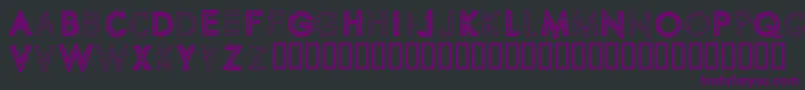Czcionka Spikcs – fioletowe czcionki na czarnym tle