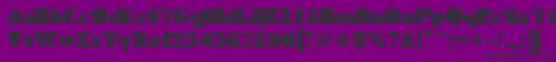 FuturaeugeniacWinter120 Font – Black Fonts on Purple Background