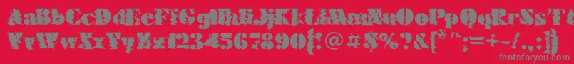 FuturaeugeniacWinter120 Font – Gray Fonts on Red Background