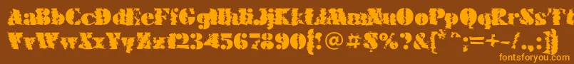 FuturaeugeniacWinter120 Font – Orange Fonts on Brown Background