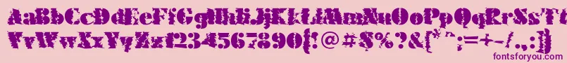 FuturaeugeniacWinter120 Font – Purple Fonts on Pink Background