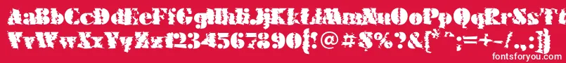 FuturaeugeniacWinter120 Font – White Fonts on Red Background
