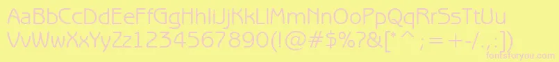 BenguiatGothicBookBt Font – Pink Fonts on Yellow Background