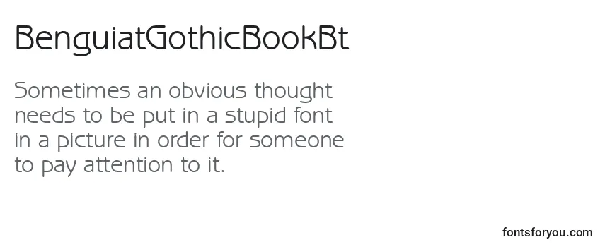 Review of the BenguiatGothicBookBt Font