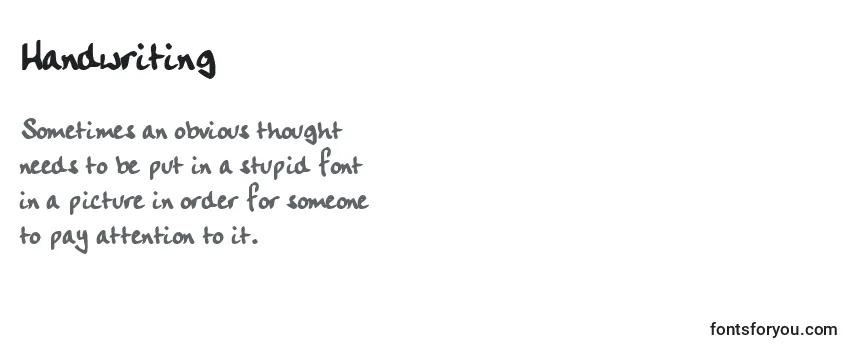 Review of the Handwriting Font