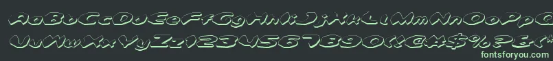 DetonatorShadowItalic Font – Green Fonts on Black Background