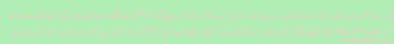 DetonatorShadowItalic Font – Pink Fonts on Green Background