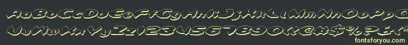 DetonatorShadowItalic Font – Yellow Fonts on Black Background