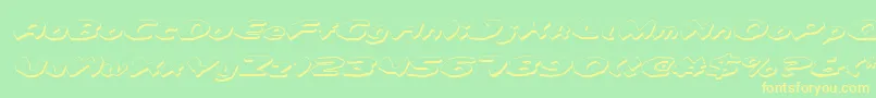 DetonatorShadowItalic Font – Yellow Fonts on Green Background