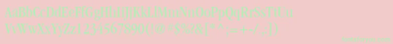 Garrymondriancond4Booksh Font – Green Fonts on Pink Background