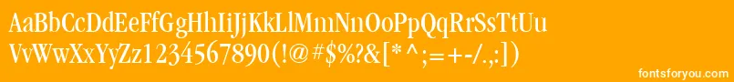 Garrymondriancond4Booksh Font – White Fonts on Orange Background