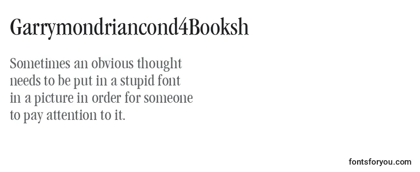 Review of the Garrymondriancond4Booksh Font