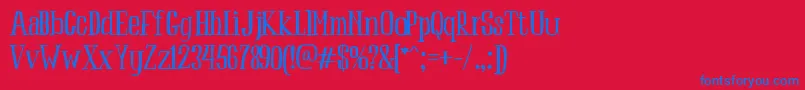 Peach Font – Blue Fonts on Red Background