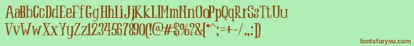 Peach Font – Brown Fonts on Green Background