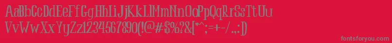 フォントPeach – 赤い背景に灰色の文字