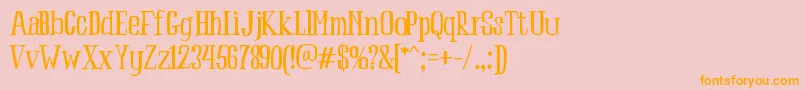 Peach Font – Orange Fonts on Pink Background