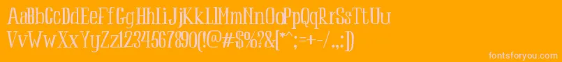 Peach Font – Pink Fonts on Orange Background