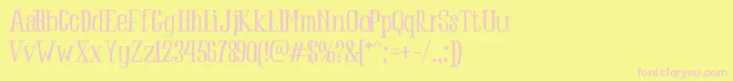 Peach Font – Pink Fonts on Yellow Background