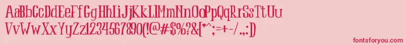 Peach Font – Red Fonts on Pink Background