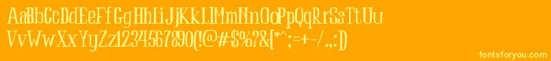 Peach Font – Yellow Fonts on Orange Background