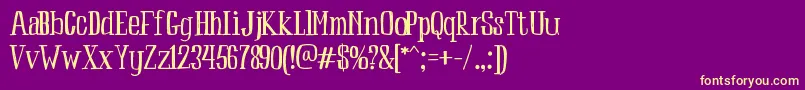 Peach Font – Yellow Fonts on Purple Background