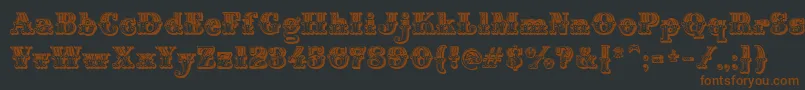 MontiDecorA Font – Brown Fonts on Black Background