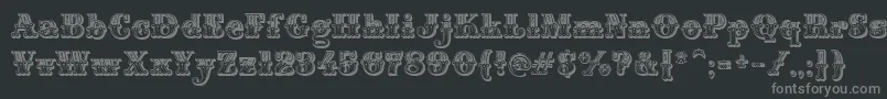 MontiDecorA Font – Gray Fonts on Black Background