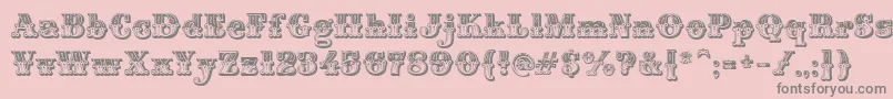 MontiDecorA-Schriftart – Graue Schriften auf rosa Hintergrund