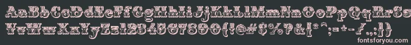 MontiDecorA Font – Pink Fonts on Black Background