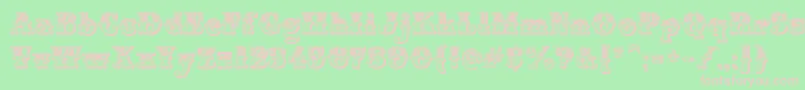 MontiDecorA Font – Pink Fonts on Green Background