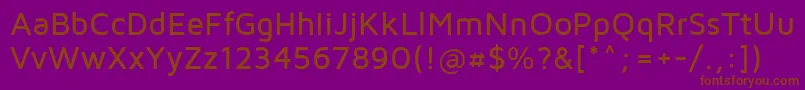 MavenProMedium-fontti – ruskeat fontit violetilla taustalla