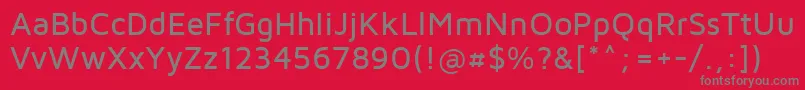 MavenProMedium Font – Gray Fonts on Red Background