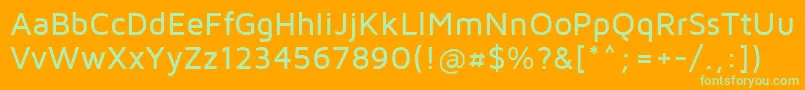 MavenProMedium Font – Green Fonts on Orange Background